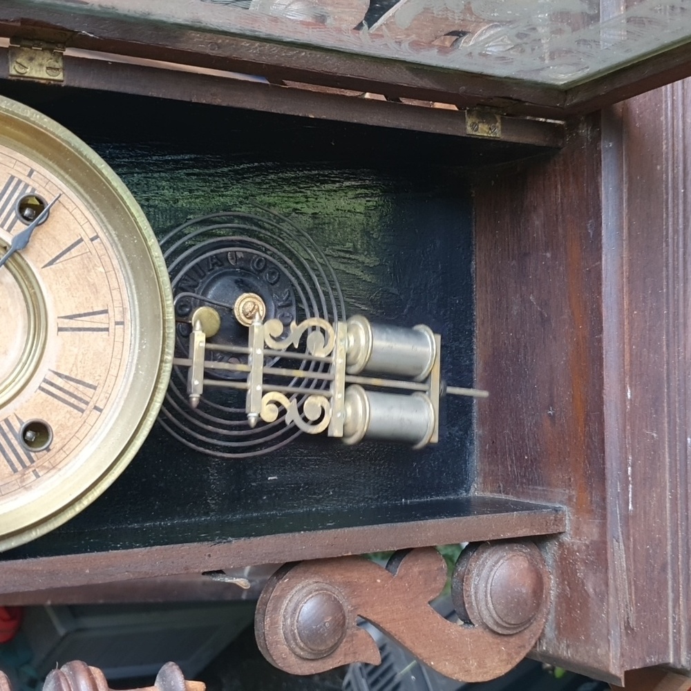 Geniune antique clock vintage Victorian era Ansonia Clock Co Made in USA - Picture 11 of 16